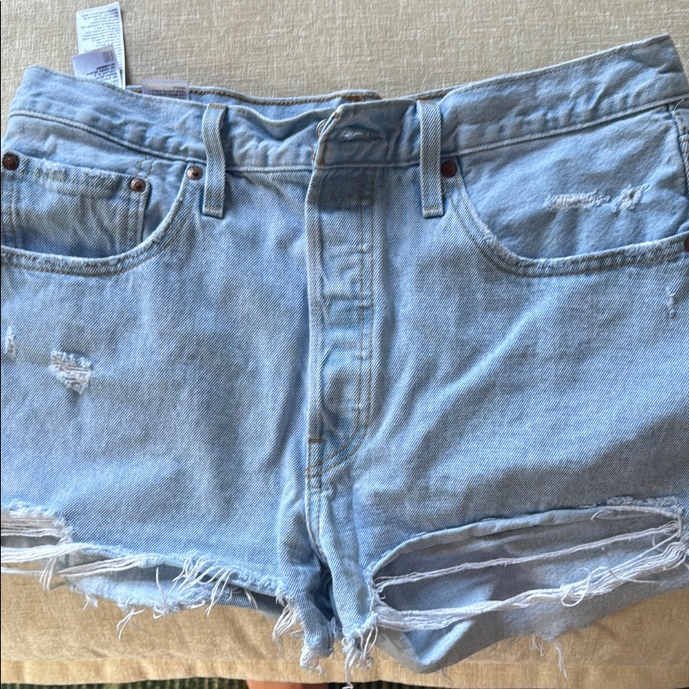 Levi's Blue Jean Shorts Distressed Cut-Offs
